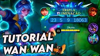 TUTORIAL COMO JOGAR DE WAN WAN, BUILD, COMBO, HABILIDADES E FEITIÇOS | Mobile Legends