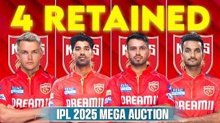 IPL 2025 - Punjab Kings 4 Retained Players | PBKS Retained Players 2025 | PBKS Squad 2025