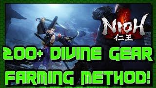 Nioh 200 + Divine Gear Farming Method. Way of the Demon Farming