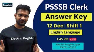 PSSSB Clerk 2021 Answer Key || PSSSB Clerk Question Paper 2021 Solution by Peeyush Jindal