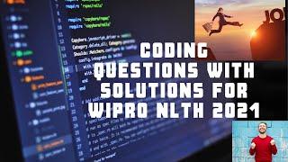 coding important questions for wipro nlth 2021| expected questions for wipro nlth 2021 | wipro nlth