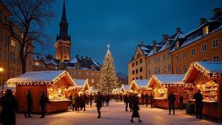 4K Walk in Stockholm, Sweden at Christmas - Swedish Christmas Market in the Old Town 2024