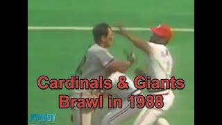 Ozzie Smith and José Oquendo fight Will Clark, a breakdown