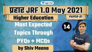 8:30 AM - JRF 1.0 May 2021 | Higher Education by Shiv Meena | Most Expected Topics Through PYQs+MCQs