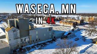 Waseca, Minnesota | AERIAL VIEWS Winter 2022 in 4K