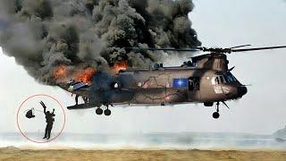 Just arrived! 3 NATO Chinook helicopters carrying 250 mercenaries were shot down by Russia