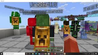 Playing on Cubecraft With Some Micro Games and pvp action