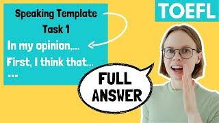 TOEFL Speaking Practice Task 1