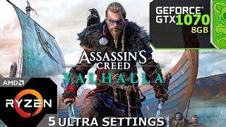 Assassin's Creed: Valhalla : GTX 1070 8GB + Ryzen 5 3600 (Ultra Graphics)