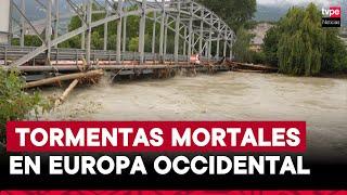 Al menos siete muertos por lluvias torrenciales en Suiza, Francia e Italia