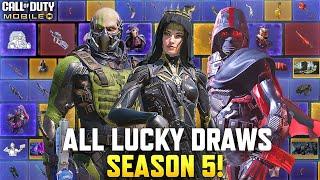 All Season 5 2024 Lucky Draws! Legendary Krig 6 + Mythic DLQ33 + 4 More Draws + Gameplay! CODM