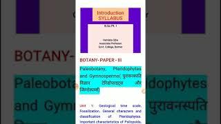 Introduction- Botany paper III