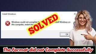 [SOLVED] The Format Did Not Complete Successfully Error Problem