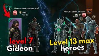 How powerful is Lord Gideon ?  Low level Lord Gideon vs Max level Heroes️ || Shadow Fight 4 Arena