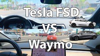 Waymo vs. Tesla Full Self-Driving: Expanded Map Challenge