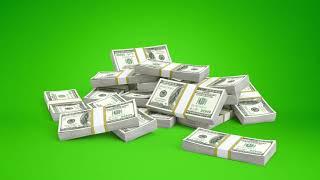 Money Falling || Green Screen Videos