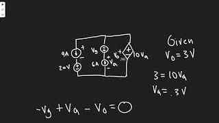 Consider the circuit in figure 1 suppose that Vo = 3V. Find the total power developed in the circuit