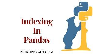 Index in Pandas