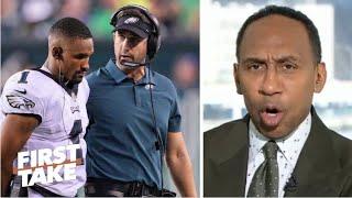 FIRST TAKE | FIRE Nick Sirianni now! - Stephen A. DESTROY Jalen Hurts & Eagles after loss to Bucs