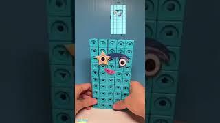 Numberblocks  by tens and 10 times table from MathLink Cubes 넘버블럭스 만들기  マスリンク ナンバーブロックス數字方塊積木#shorts