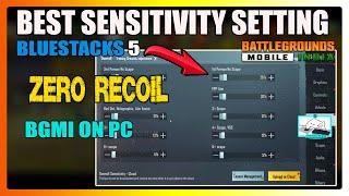 BEST SENSITIVITY SETTING AFTER NEW UPDATE FOR BGMI EMULATOR  | BLUSTACKS | TechneetwaYT