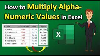 How to Multiply Alpha-Numeric Values in Excel | Awesome Excel Trick