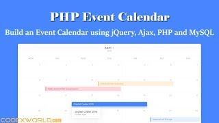 Build an Event Calendar using jQuery, Ajax, PHP and MySQL