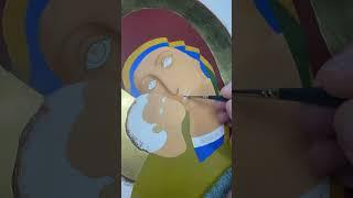 Work in progress #icon #howtopaint #painting #diycrafts #howtomake #stepbystep #hobby #diy #icons