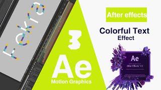 After Effects Colorful Typography motion graphics tutorial