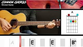 Wicked Game - Chris Isaak | EASY GUITAR CHORDS | Common Chords