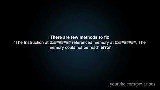 The memory could not be read error - 6 Possible Causes and Fixes