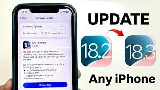 How to Update iOS 18.2 to iOS 18.3 Beta any iPhone