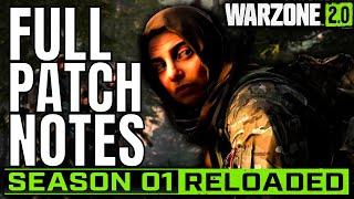 Season 1 Reloaded Patch Notes - Warzone 2 - New Gun, Stronghold Updates, Buffs & Nerfs