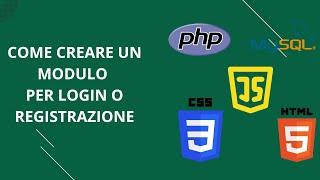 Scopri come "CREARE" un sistema di Login o Registrazione! Tutorial PHP, MYSQL