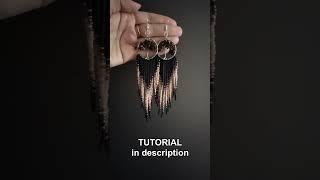 Fringe earrings, tutorial of beaded fringes