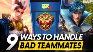 9 WAYS TO HANDLE BAD TEAMMATES IN SOLO Q | TRICKS TO REACH "MYTHICAL GLORY" BEFORE THE SEASON ENDS