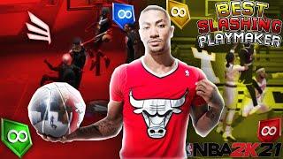 NBA 2K21 BEST SLASHING PLAYMAKER BUILD! BEST GUARD BUILD W/ CONTACT DUNKS, 84 3PT! (New 2-Way Build)