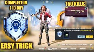 How To Complete Do It Yourselfer  Achievement | Complete In One Day Easy Trick 150 Kills | BGMI/PUBG