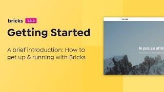 Bricks - Getting Started (Installation, Settings, Editing)