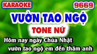 Karaoke Vườn Tao Ngộ | Tone Nữ | Nhạc sống LA STUDIO | Karaoke 9669