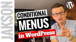 Page Specific Menus - Conditional Menus WordPress Tutorial 2017