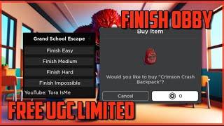 [FREE UGC] Grand School Escape Script Hack • Finish Obby *NO KEY*