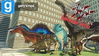 Gmod Mod Reviews  Primal Carnage Dinosaur NPCS!