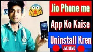 How to Unstall app In jio features phone,Jio Phone me App ko kaise unstall karen,Hindi