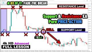 SUPPORT and RESISTANCE BOT/EA. Price ACTION 03/17 Fade The Break Forex Strategy. [PART 479] MT5/MQL5
