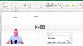 Excel Find and Replace shortcuts Ctrl+F and Ctrl+H