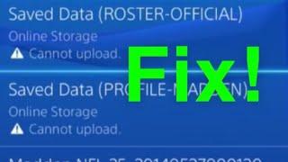 PS4 Saved Data Online Storage Cannot Upload NEW FIX!