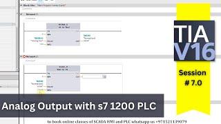 TIA Portal session #7.0 Analog Output with S71200 PLC and TIA PORTAL