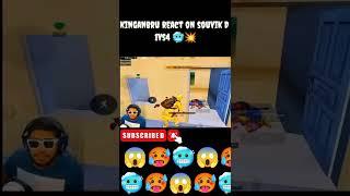 kinganbru react on souvik D 1vs4  #shorts #kinganbru #pubg #bgmi #reaction #react #souvikd #viral