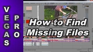 How to Find Missing Files & Projects when using Sony Vegas